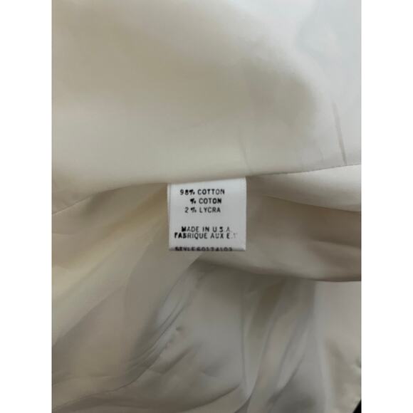 Theory Ivory Two Buttons Blazer Size 2 Cotton Blend Stretchy Fabric Made in USA - Picture 9 of 9